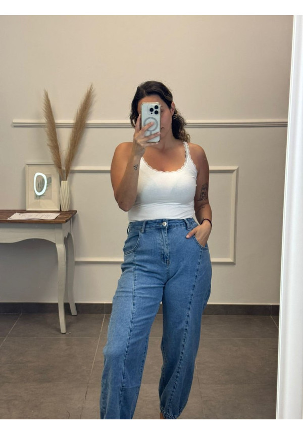 CAMISETA TIRANTE FINO ENCAJE ESCOTE 9161