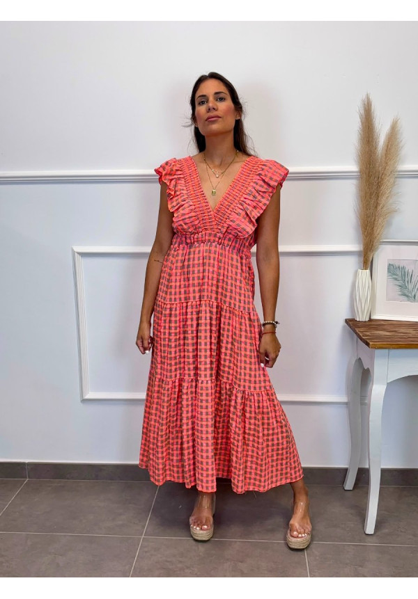 VESTIDO NEON VICHY 11300