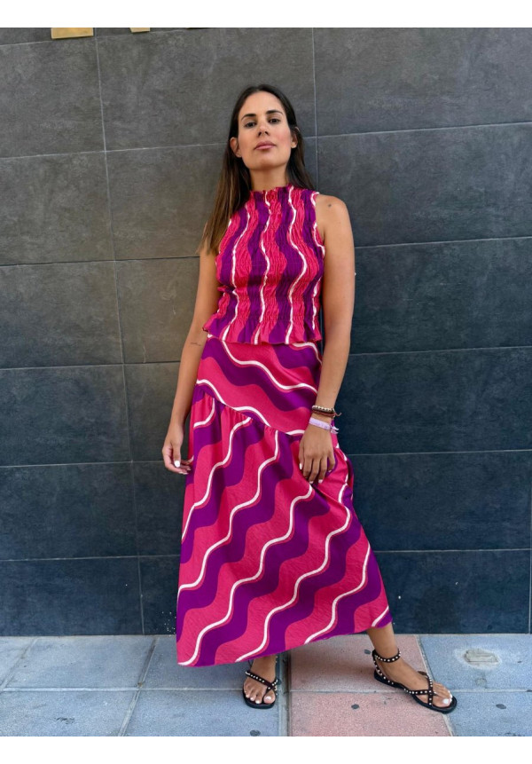CONJUNTO  FRUNCIDOS ESTAMADO 82075