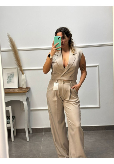 CONJUNTO CHALECO CON PANTALON PINZA