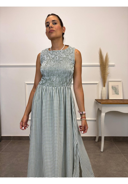 VESTIDO VICHY SIZA NIDO ABEJA 14214
