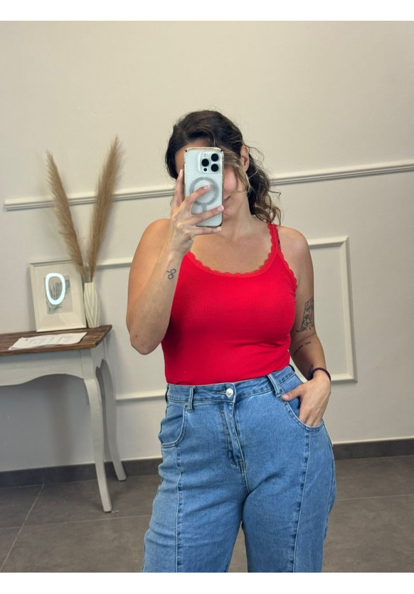 CAMISETA TIRANTE FINO ENCAJE ESCOTE 9161