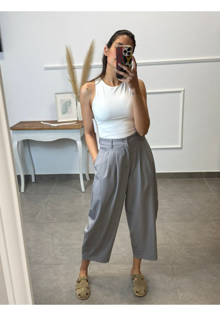 PANTALON PINZA GLOBO GRIS 17531