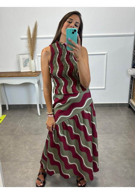 CONJUNTO  FRUNCIDOS ESTAMADO 82075
