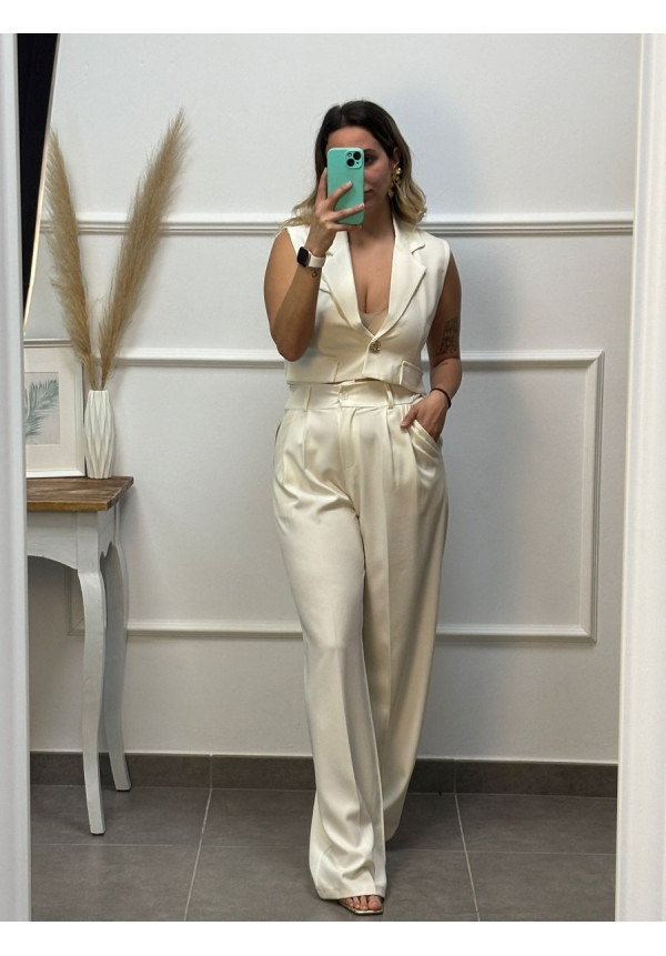 CONJUNTO CHALECO BROCHE DORADO 38650