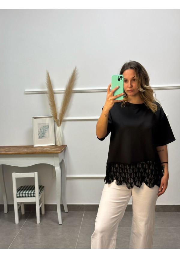 CAMISETA  ENCAJE ABAJO 25877