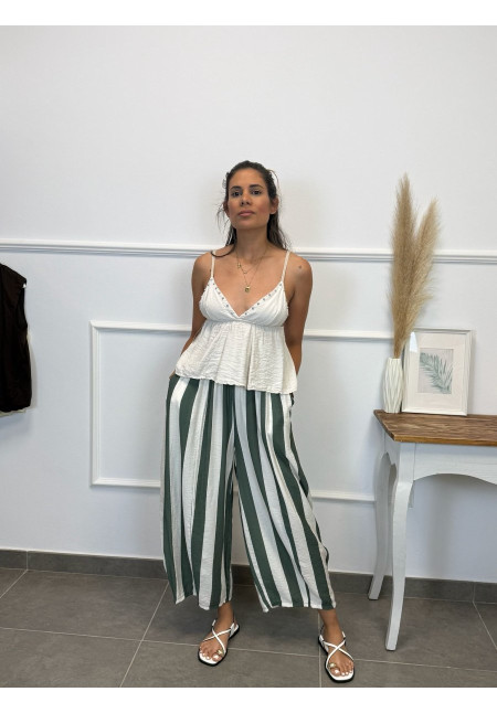 PANTALON MIDI GLOBO 13944